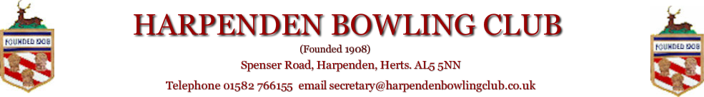 &nbsp;&nbsp;Harpenden Bowling Club